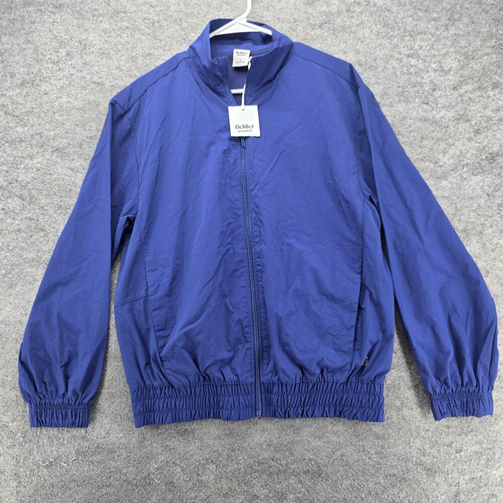 Bonobos Jacket Mens S Blue Windbreaker Full Zip Lined Zipped Pockets Lightweight